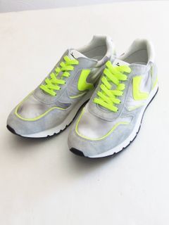 LIAM RACE  ナイロン×スエード  スニーカー (GRAY×L.YELLOW)