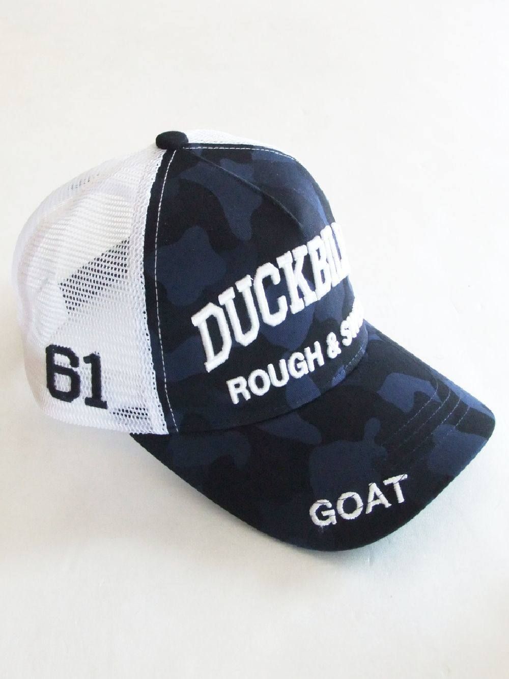 MESH TOUR CAP CAMO ( NAVY ) ロゴ入りキャップ