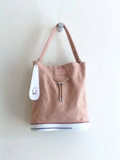 キャンバス 巾着型トートバッグ C-2 TYPE  (ピンクベージュ)