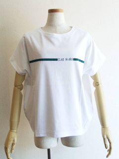 ラインプリント Tシャツ (グリーンライン)  192025