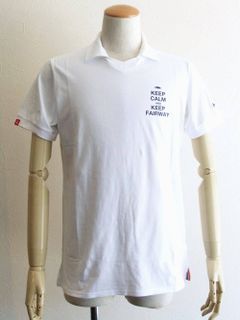 KEEP CALM SKIPPER ( WHITE ) 半袖ポロシャツ