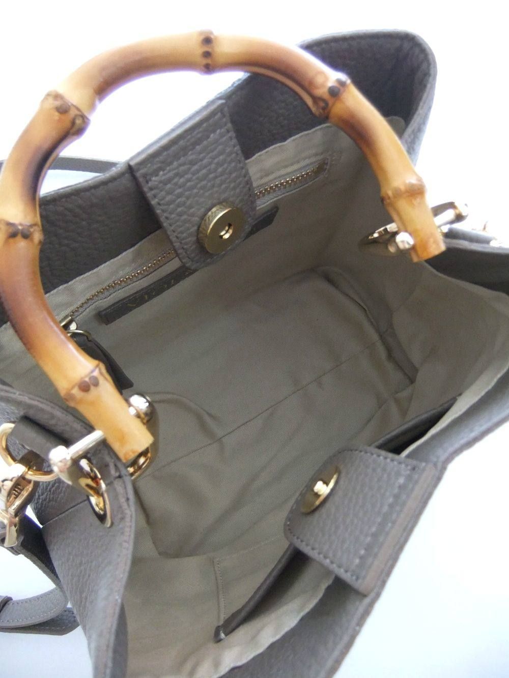 バンブー スクエア ショルダーバッグ  (ウォームトーペ)   ADRIA  V-1233