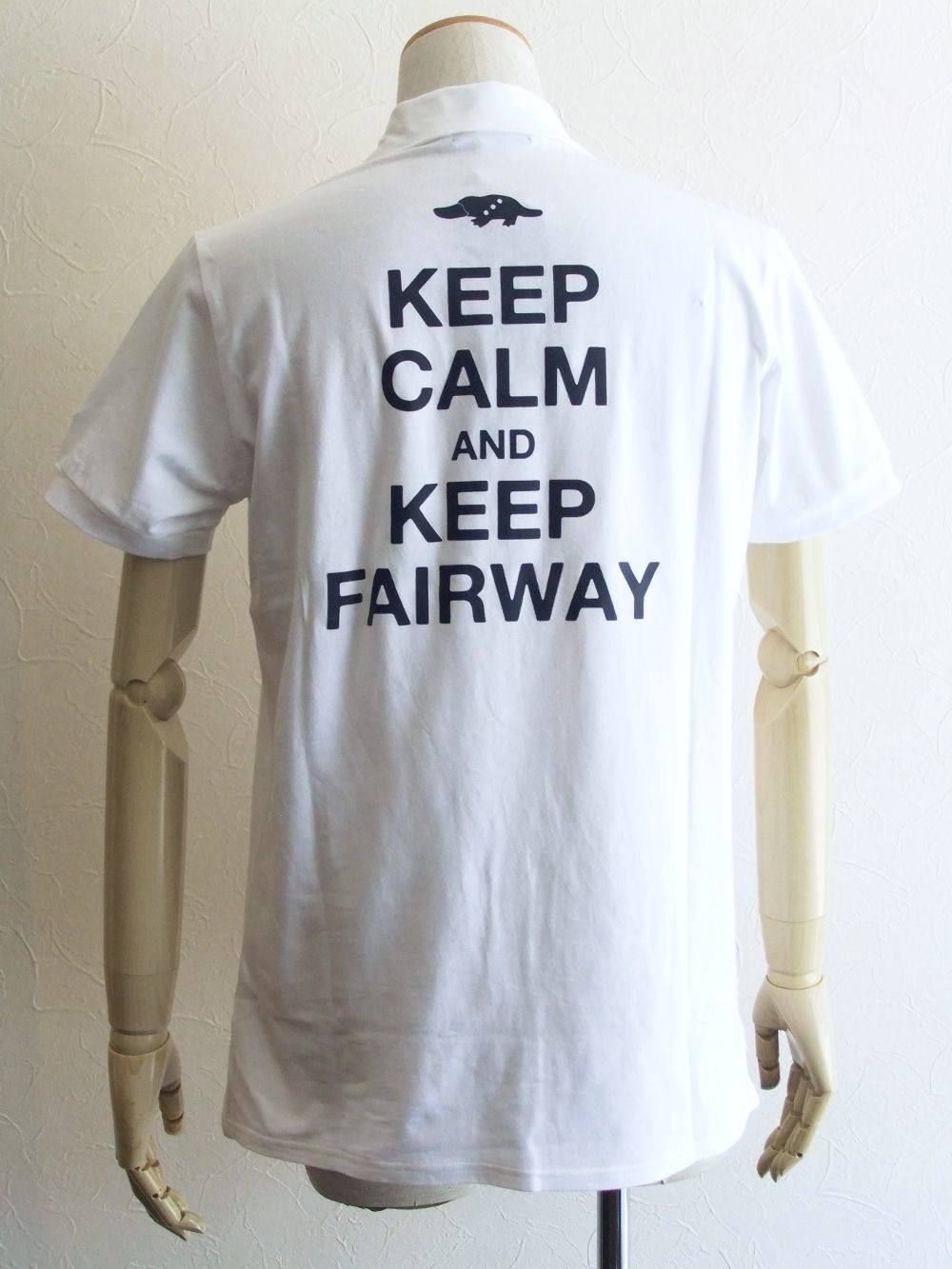KEEP CALM SKIPPER ( WHITE ) 半袖ポロシャツ