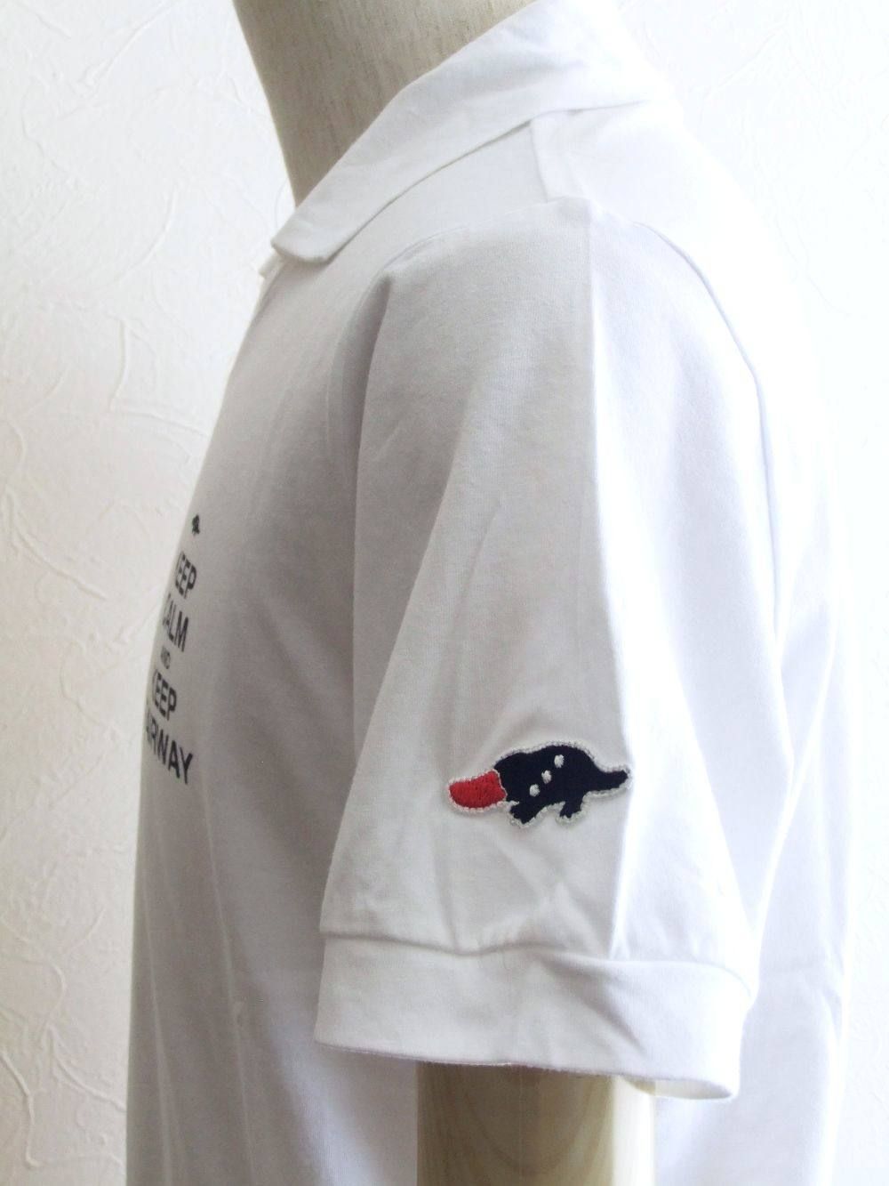 KEEP CALM SKIPPER ( WHITE ) 半袖ポロシャツ
