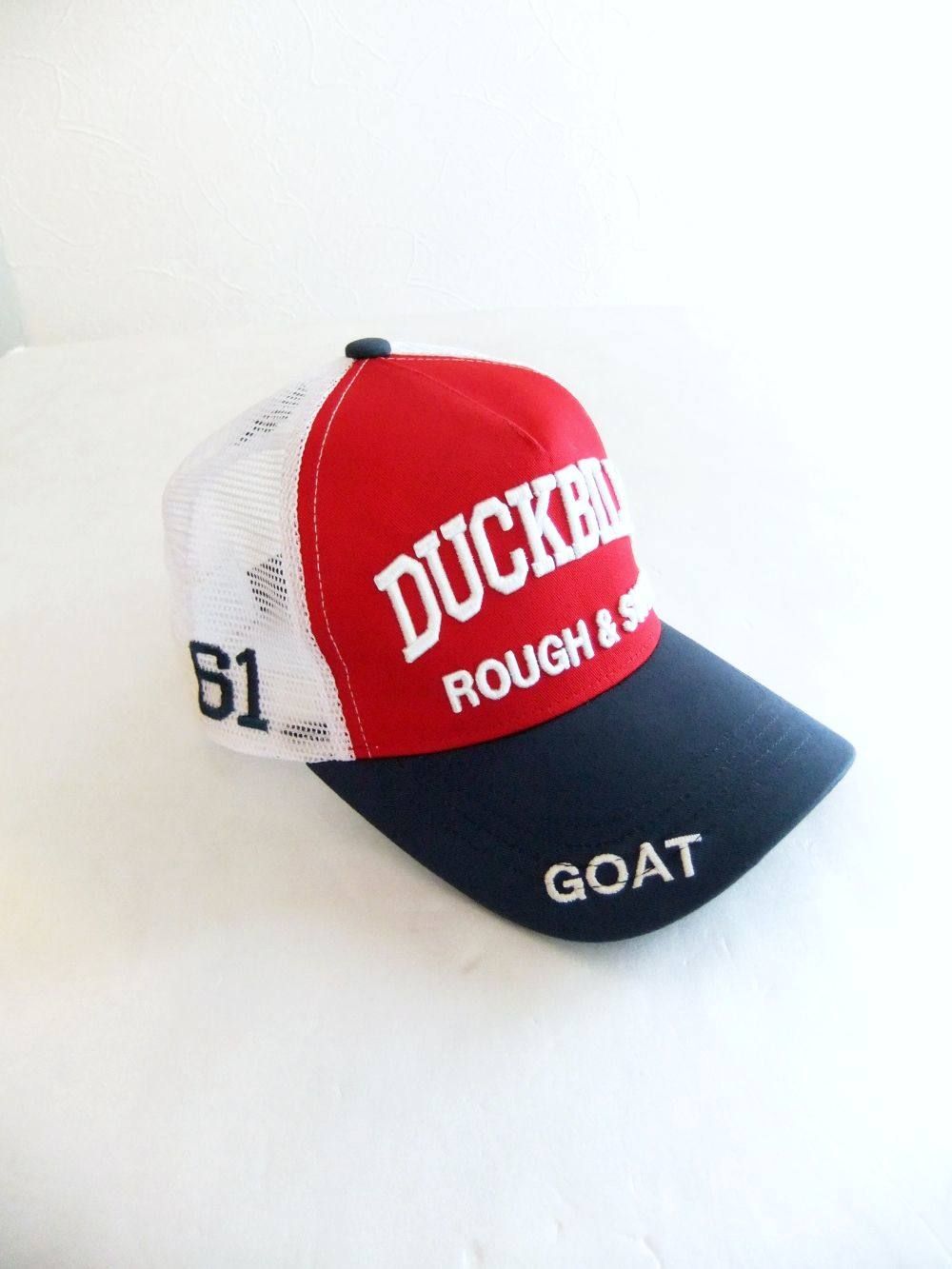 MESH TOUR CAP ( RED × BLUE GRAY ) ロゴ入りキャップ