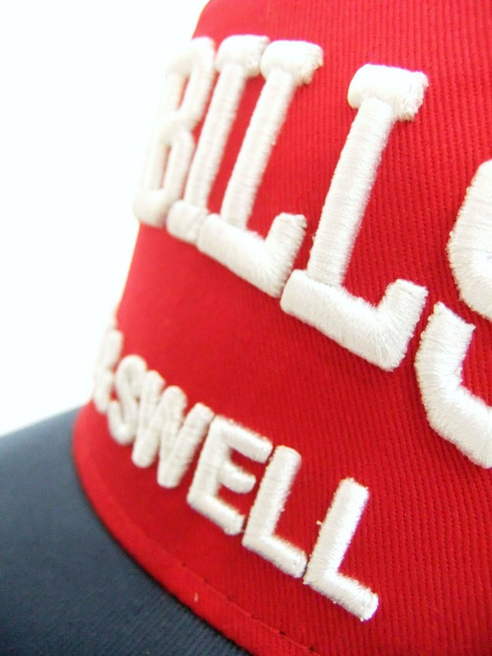 MESH TOUR CAP ( RED × BLUE GRAY ) ロゴ入りキャップ