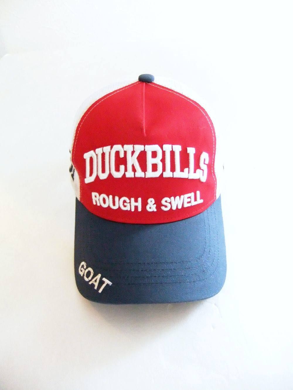 MESH TOUR CAP ( RED × BLUE GRAY ) ロゴ入りキャップ
