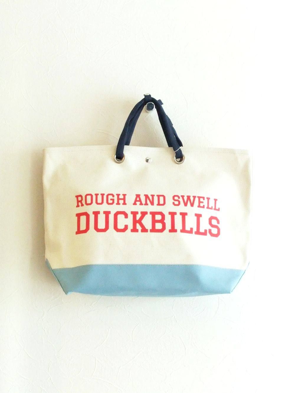 ラフアンドスウェル Duckbills Tote（ホワイト×ネイビー）