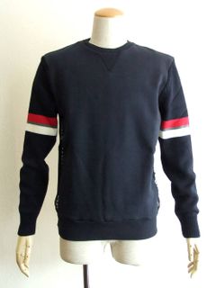 ロゴ切替 クルーネックニット GICHI