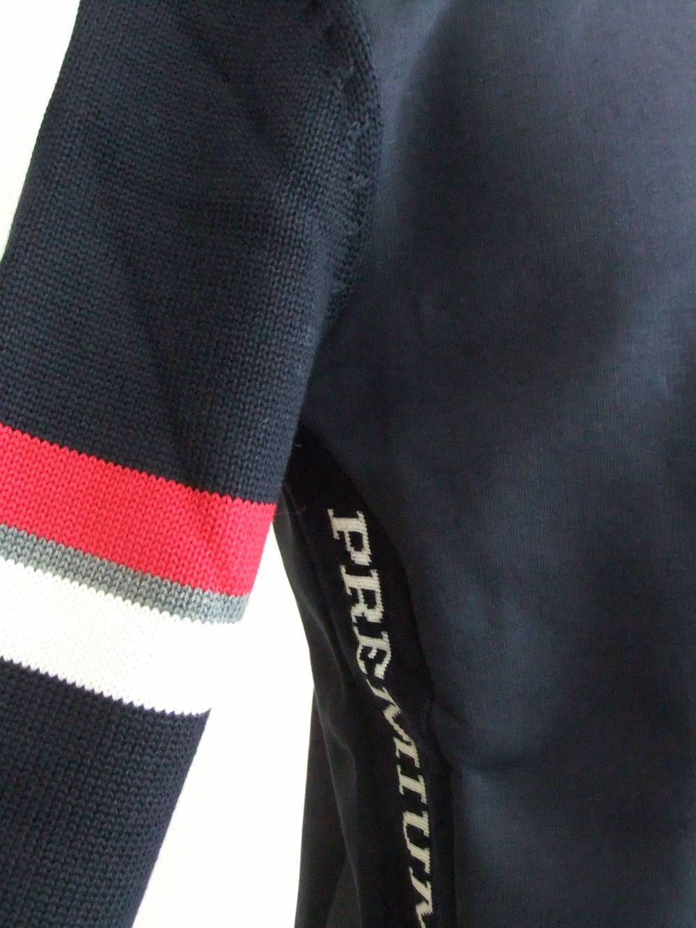 ロゴ切替 クルーネックニット GICHI