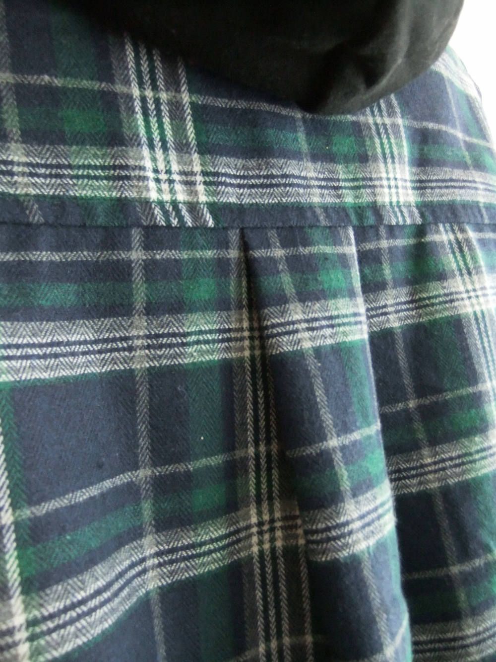 チェックシャツ+スウェット ロングパーカー ワンピース   BB94-906