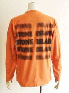'GRAPHIC FIVE' ロゴ クルーネック L/Tシャツ ( オレンジ )  23484