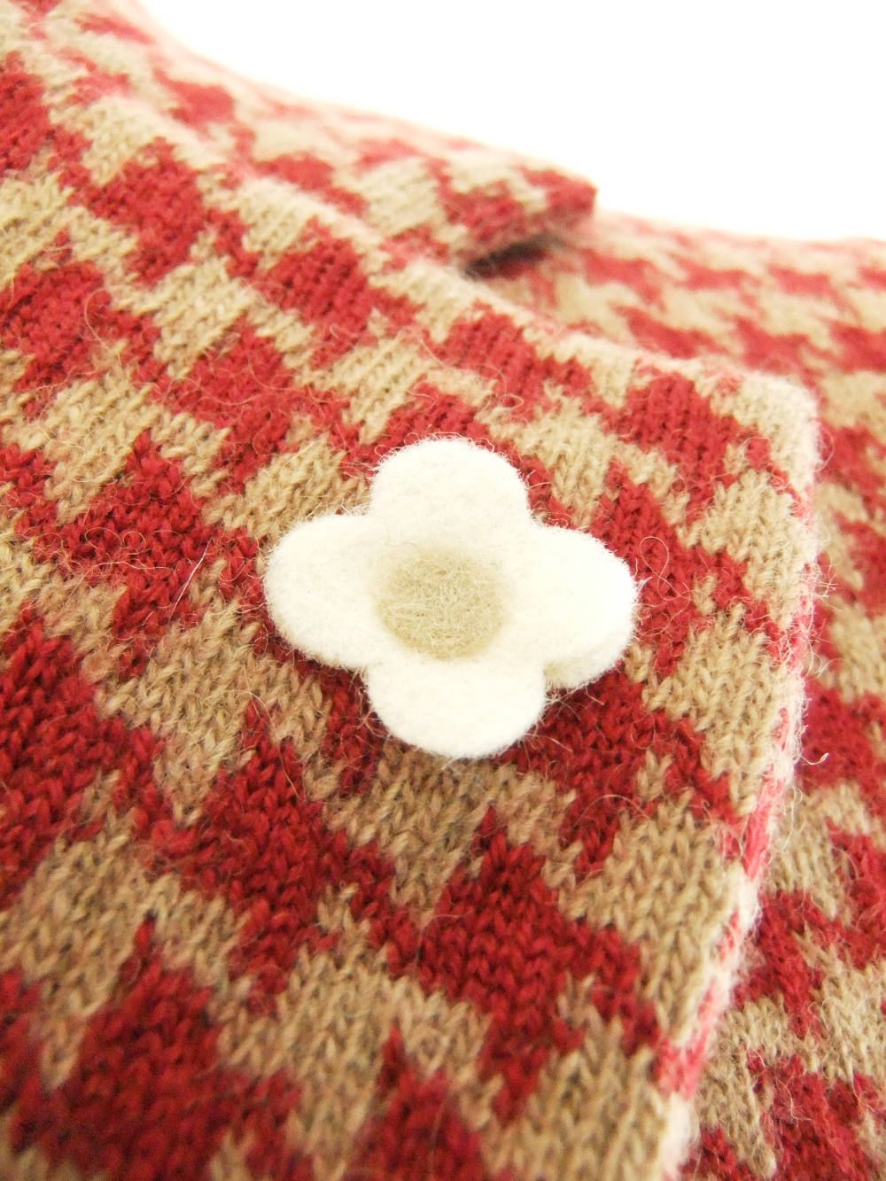 KNIT 2B JACKET ハウンドツース ニットジャケット (レッド)LJM56-53014
