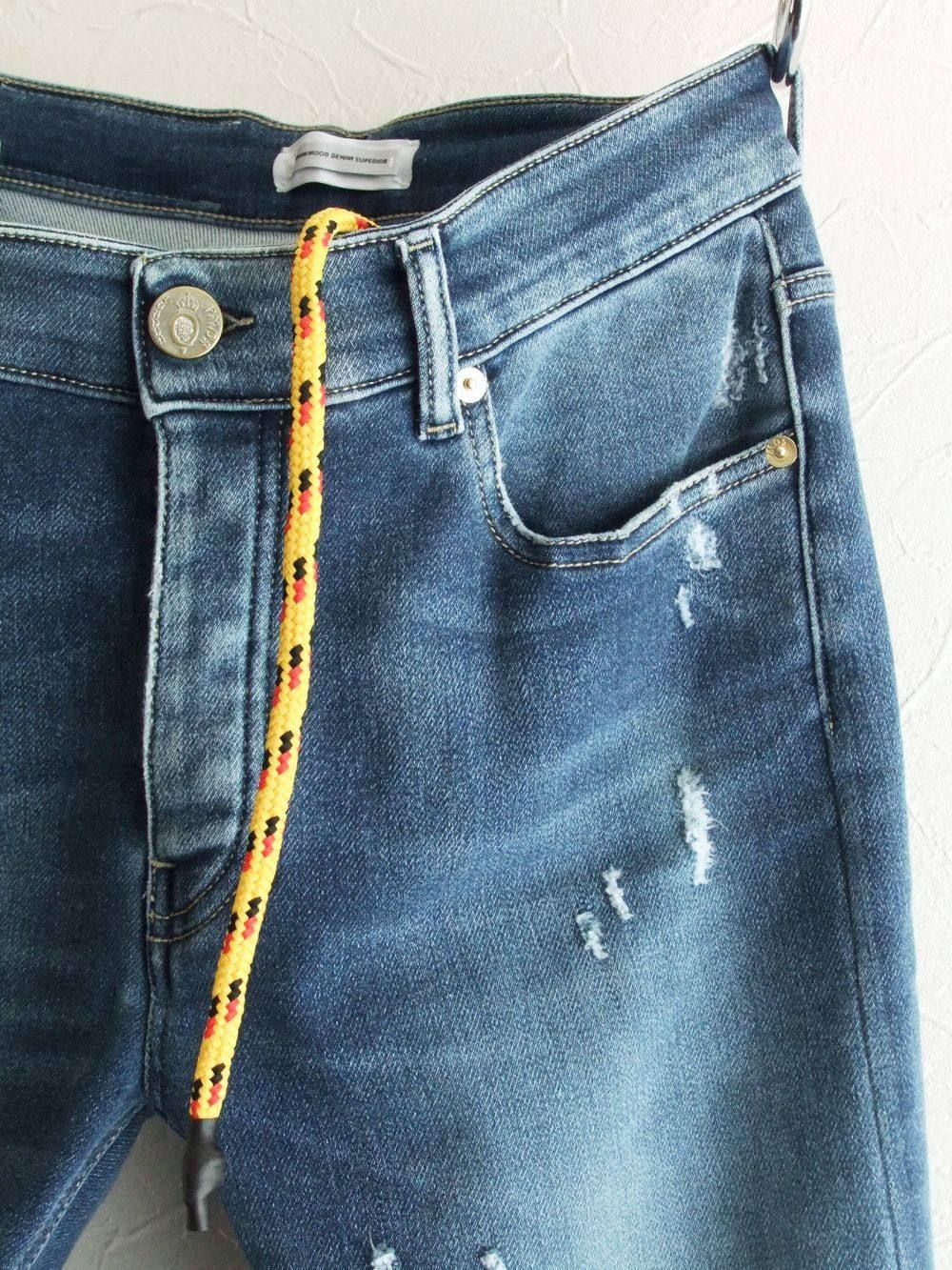 ジャジーダメージデニムパンツ  JERSEY EASY DENIM PANT