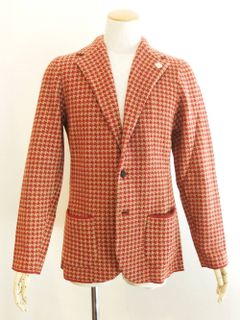 KNIT 2B JACKET ハウンドツース ニットジャケット (レッド)LJM56-53014