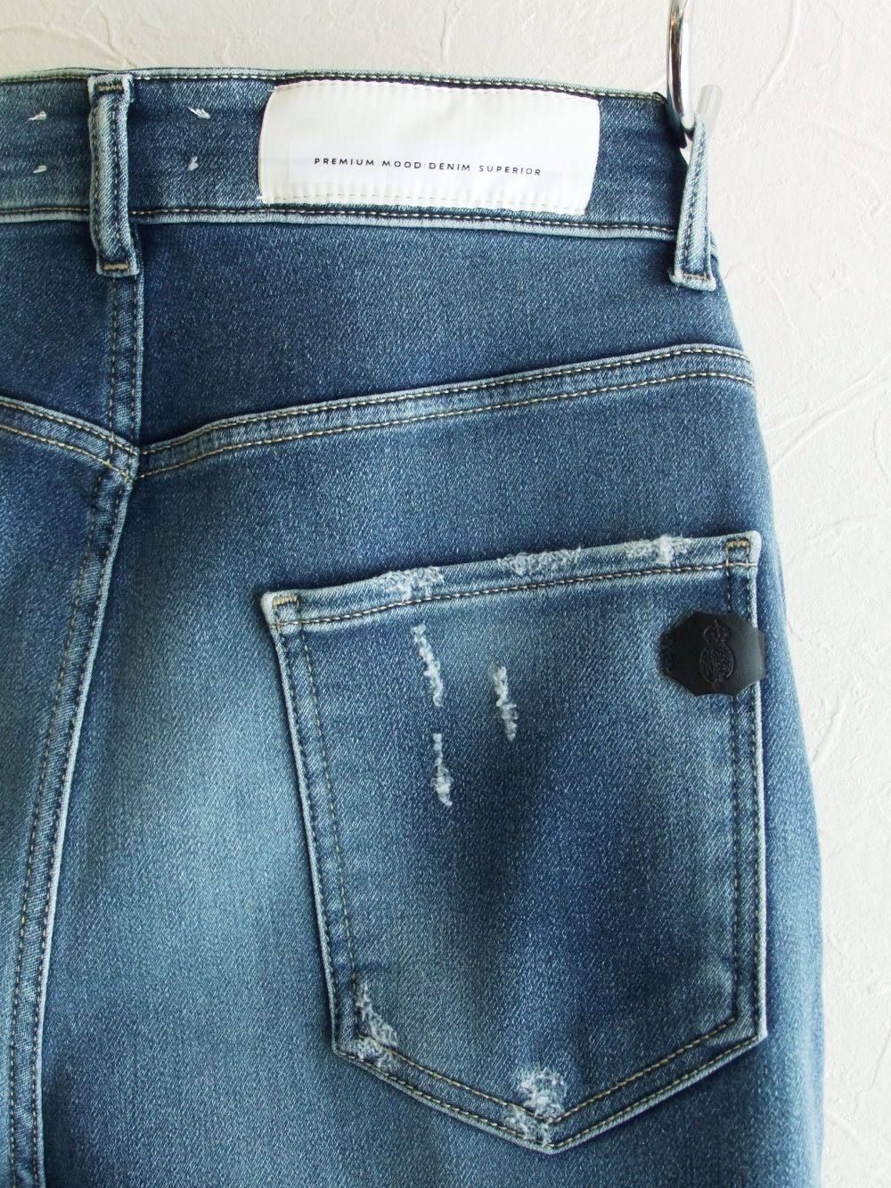 ジャジーダメージデニムパンツ  JERSEY EASY DENIM PANT