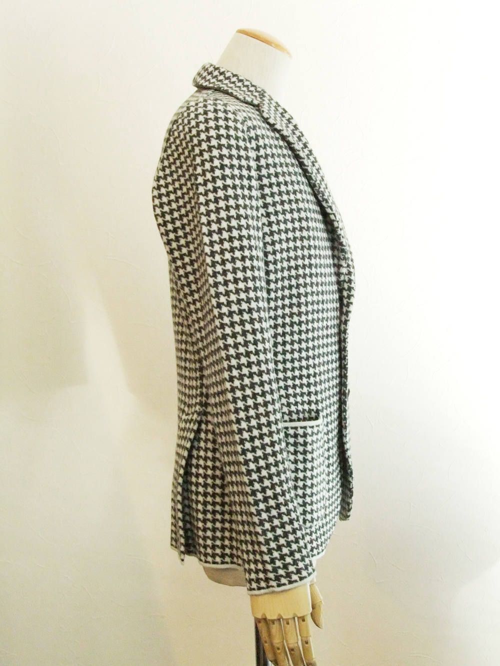 KNIT 2B JACKET  ハウンドツース ニットジャケット (グレー) LJM56-53014