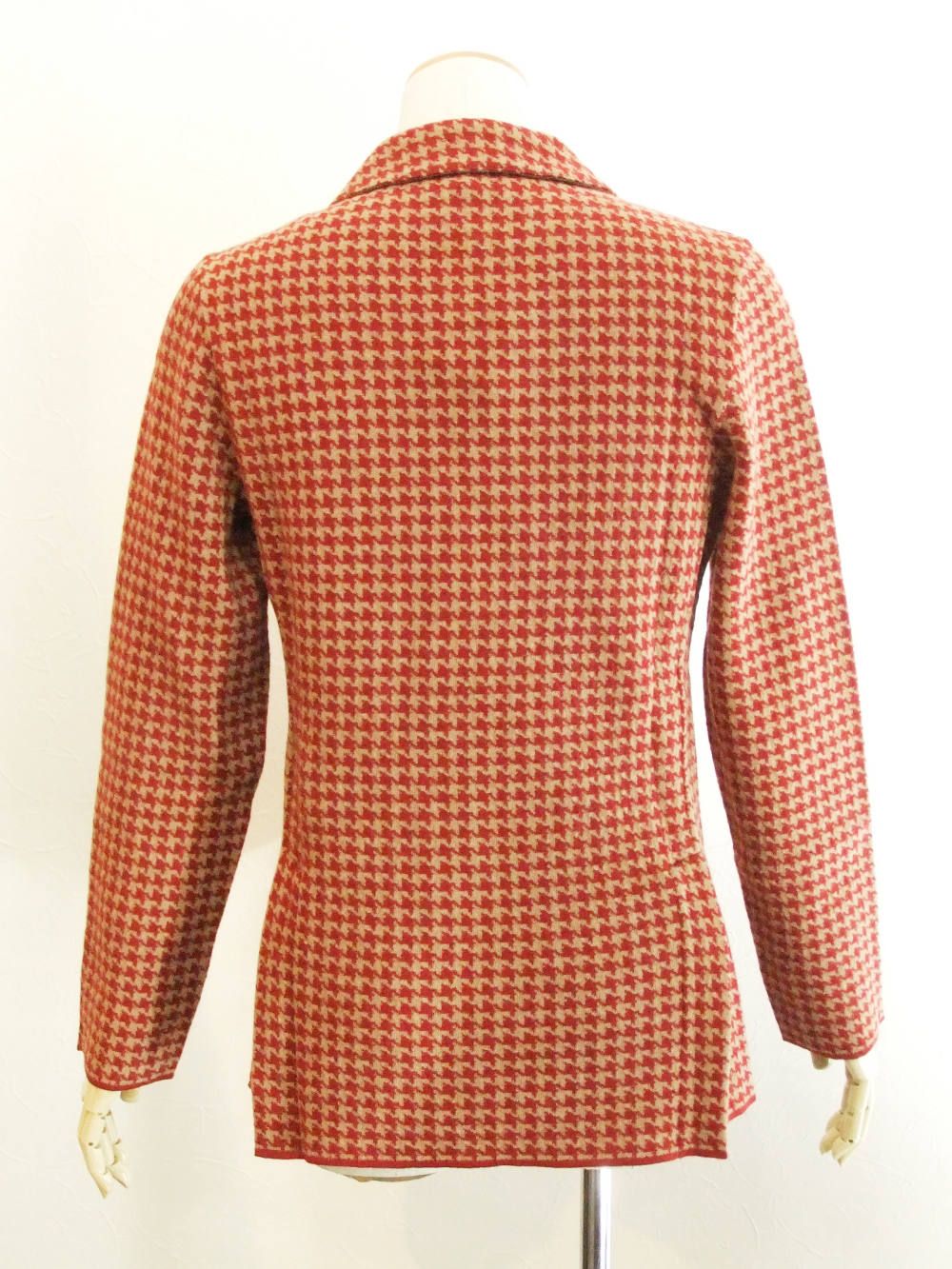 KNIT 2B JACKET ハウンドツース ニットジャケット (レッド)LJM56-53014