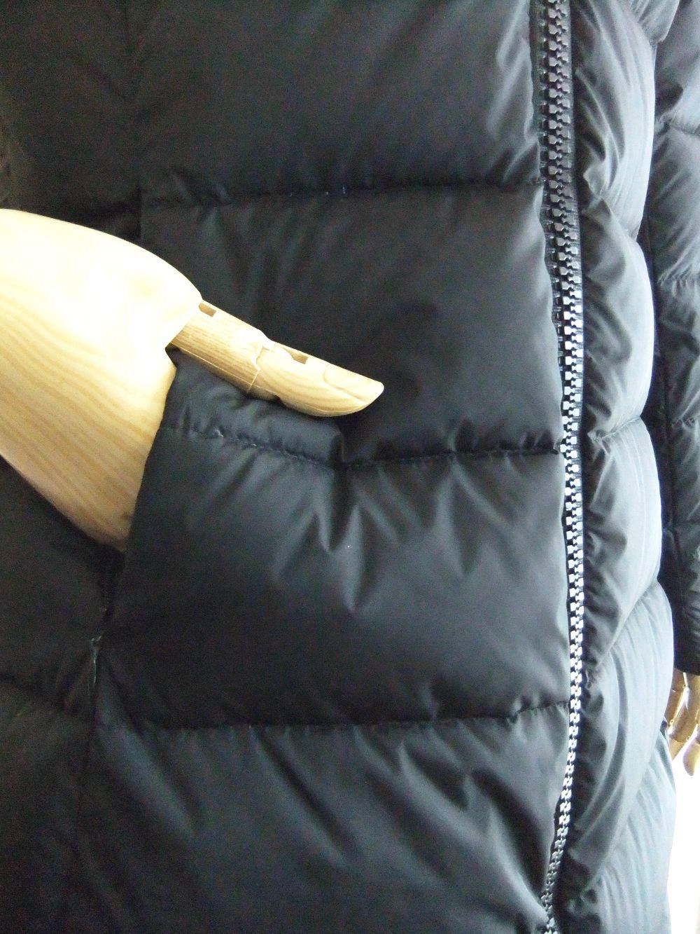 【LADIES】 リブ襟 ロング ダウンコート  PI1003D