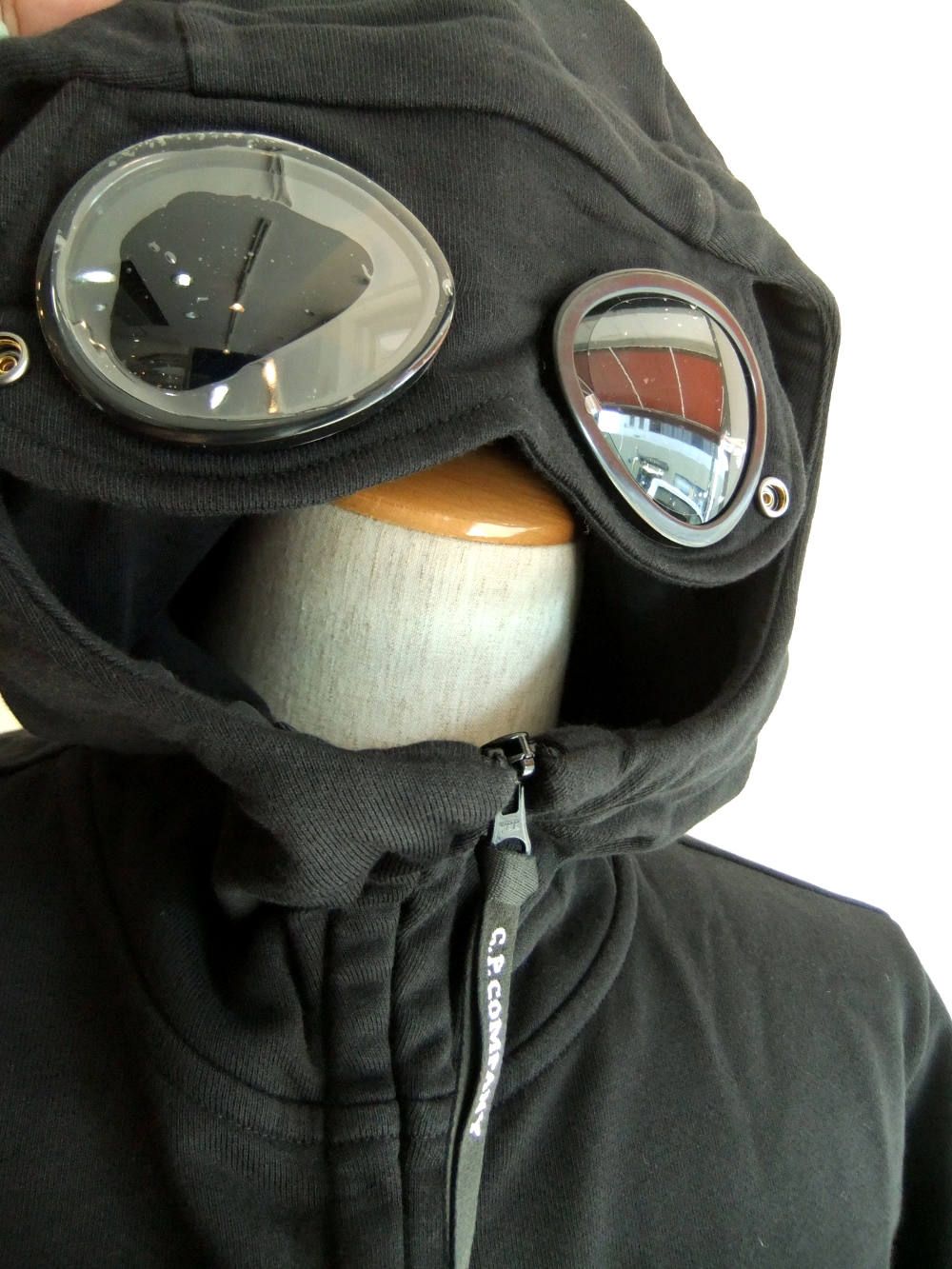 GOGGLES SWEAT PARKA ゴーグル ジップアップ パーカー ( ブラック )  07CMSS003A005086