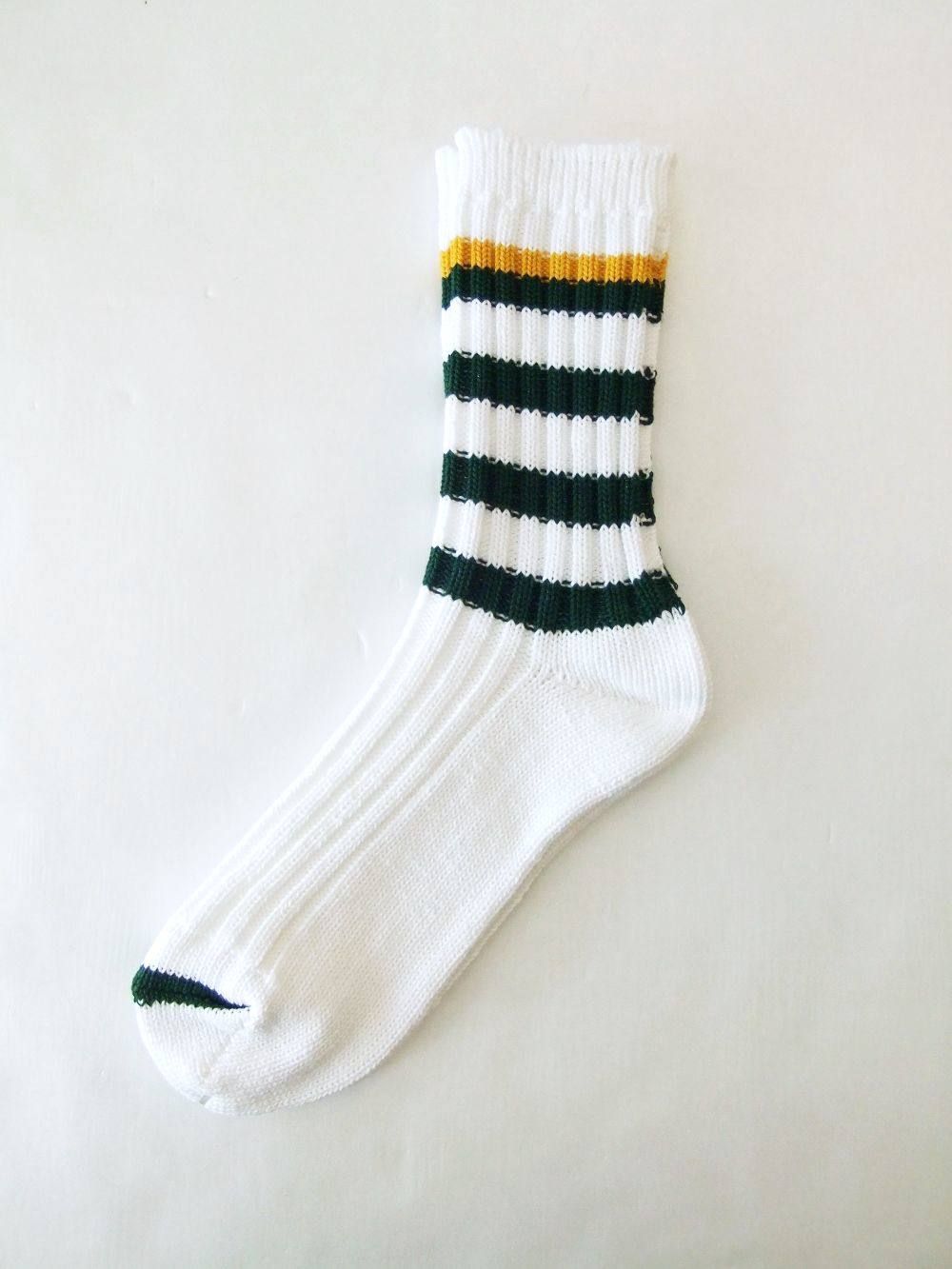 ZEBRA SOX   ボーダーカラーソックス ( ホワイト×グリーン ) RSA-19205
