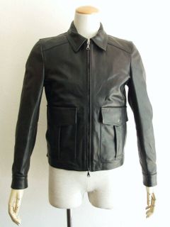 COLIN ラムスキン ナッパレザー A-2 レザーフライトジャケット  (BLACK)