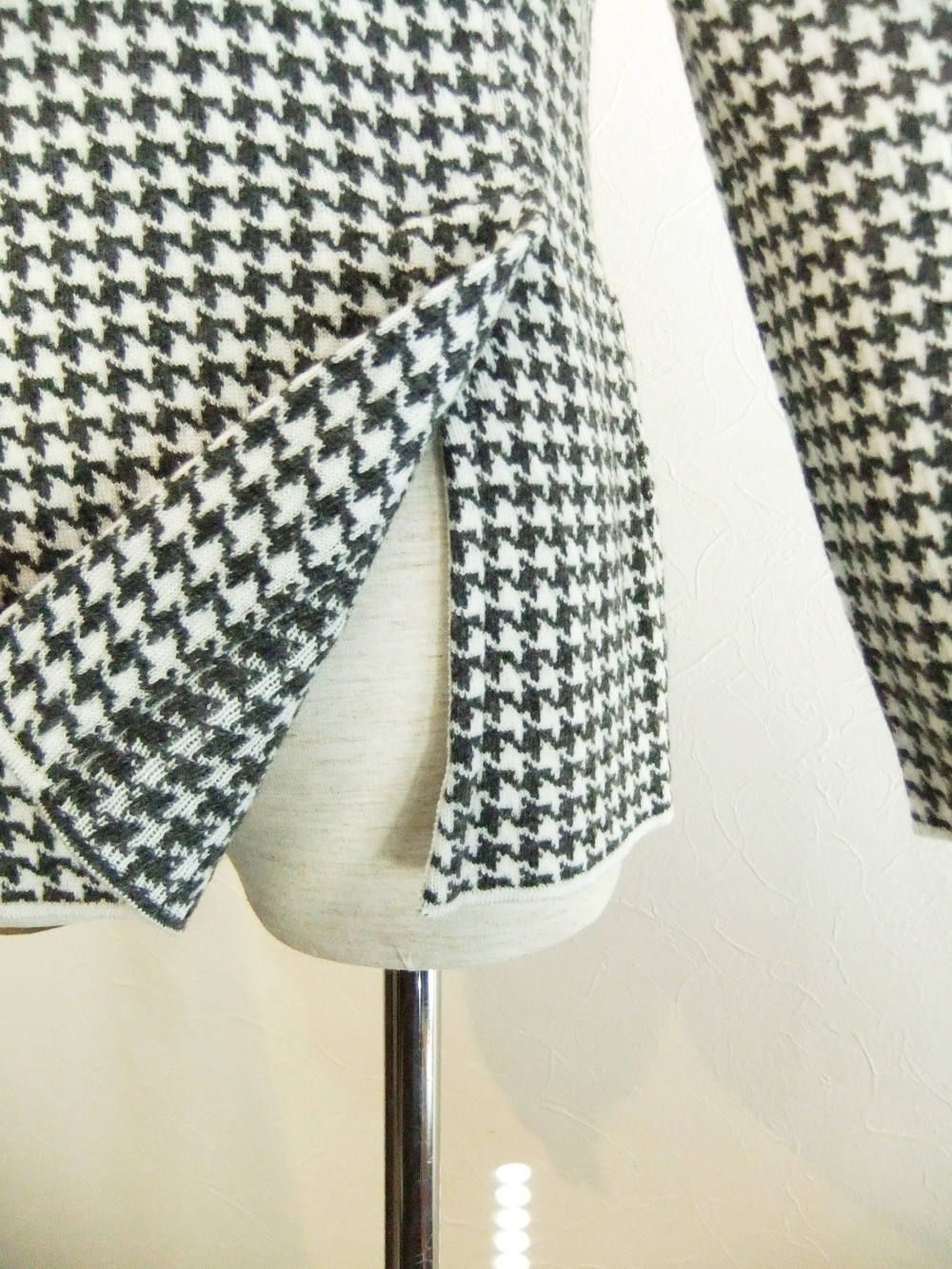 KNIT 2B JACKET  ハウンドツース ニットジャケット (グレー) LJM56-53014