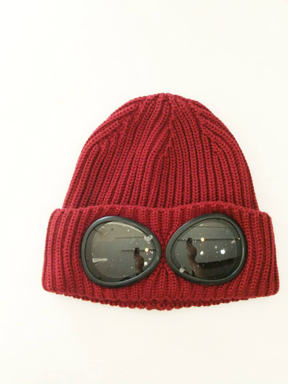 GOGGLES KNIT CAP ゴーグル ニット帽 ( ボルドー ) 07CMAC213A - フリーサイズ