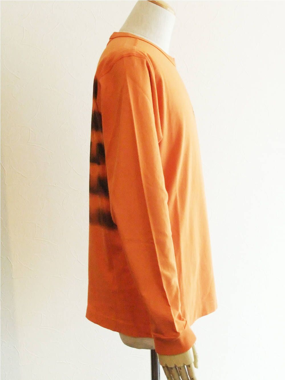 'GRAPHIC FIVE' ロゴ クルーネック L/Tシャツ ( オレンジ )  23484
