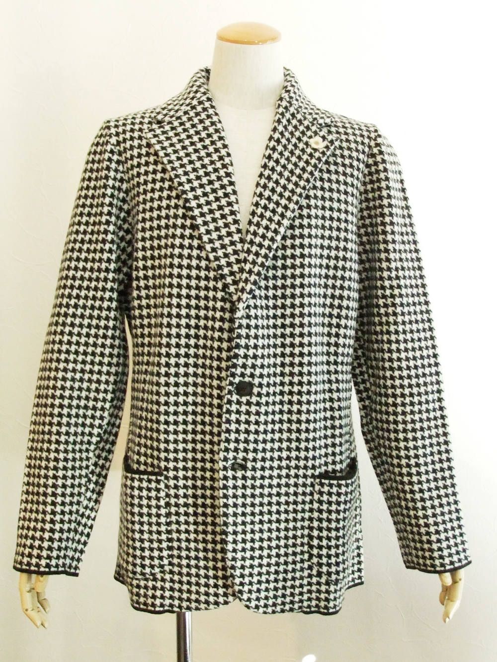 KNIT 2B JACKET  ハウンドツース ニットジャケット (ブラック) LJM56-53014