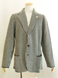 KNIT 2B JACKET  ハウンドツース ニットジャケット (ブラック) LJM56-53014