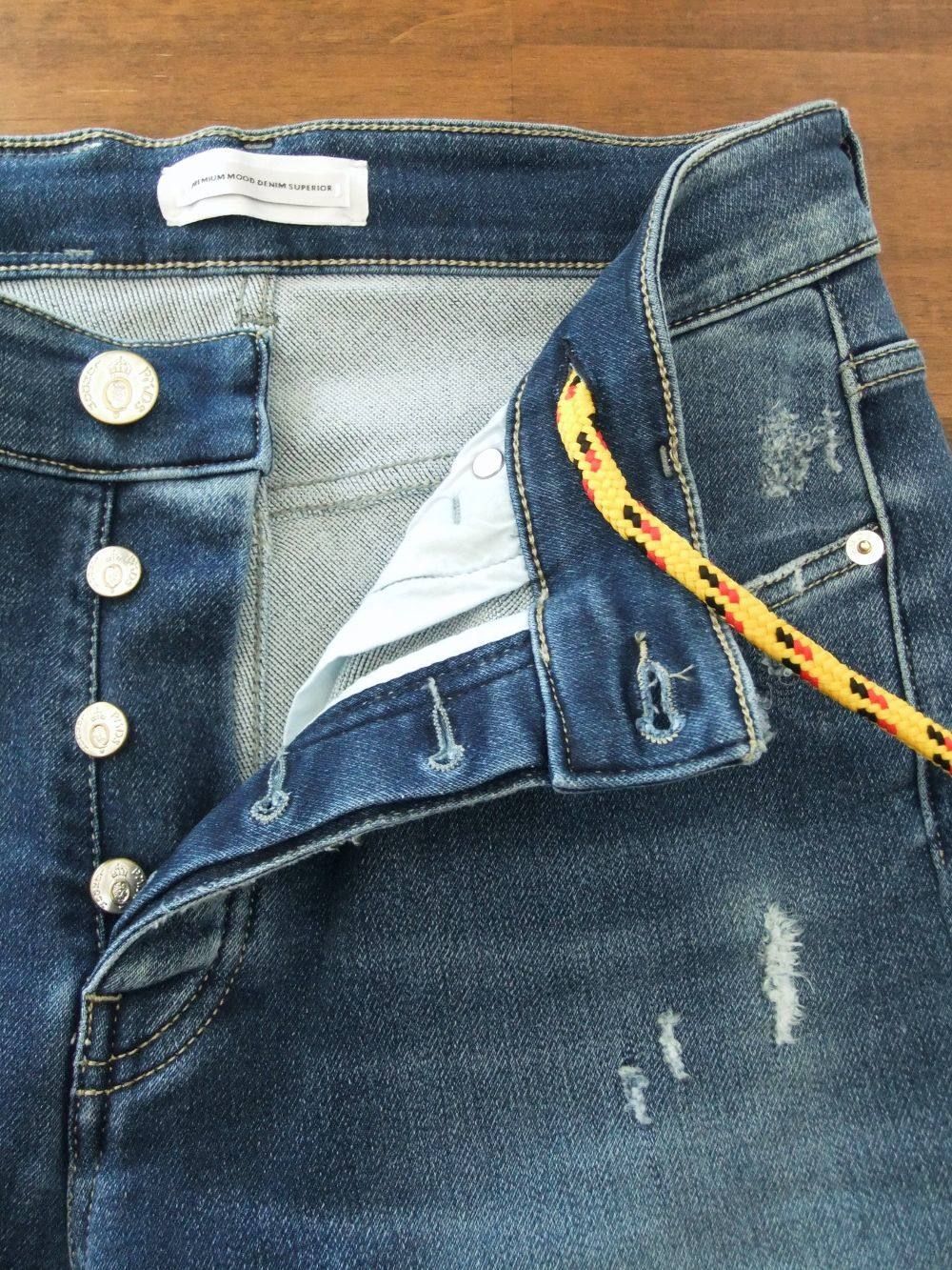 ジャジーダメージデニムパンツ  JERSEY EASY DENIM PANT