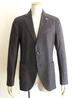 【LIKNIT】 KNIT 2B JACKET ヘリンボーン ニットジャケット ILLKJ1JQ-IL53037