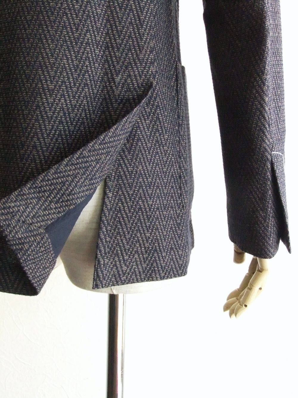 【LIKNIT】 KNIT 2B JACKET ヘリンボーン ニットジャケット ILLKJ1JQ-IL53037