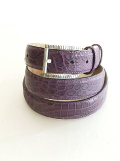 クロコダイル CROCODILE LEATHER BELT (パープル)