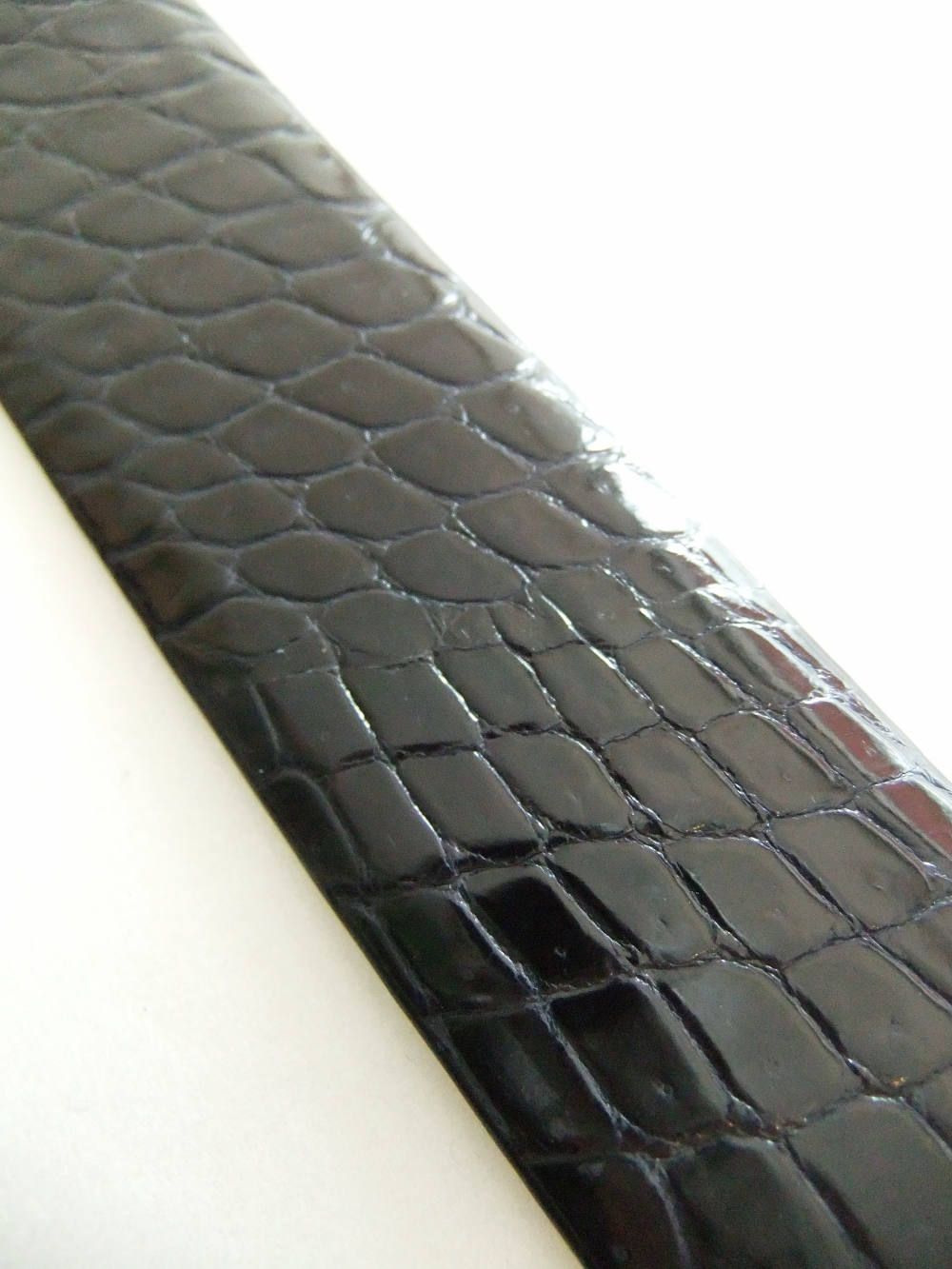 クロコダイル CROCODILE LEATHER BELT (ネイビー)
