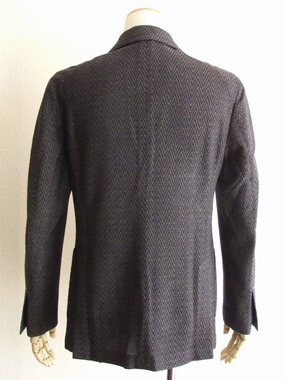 【LIKNIT】 KNIT 2B JACKET ヘリンボーン ニットジャケット ILLKJ1JQ-IL53037