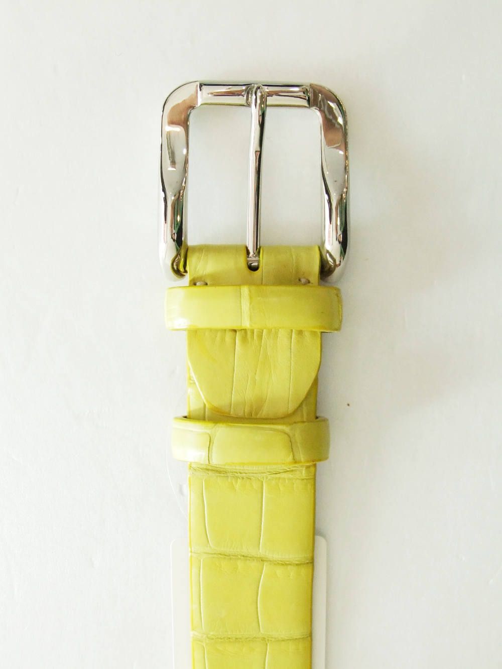 クロコダイル CROCODILE LEATHER BELT (イエロー)