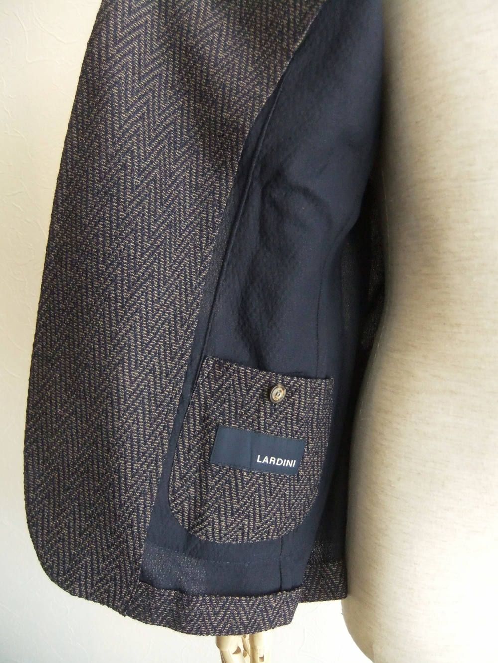 【LIKNIT】 KNIT 2B JACKET ヘリンボーン ニットジャケット ILLKJ1JQ-IL53037