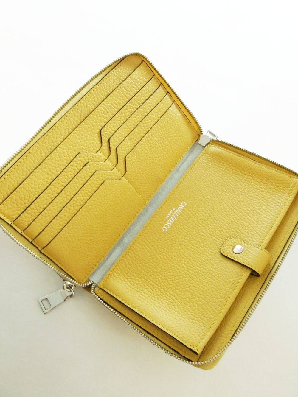 ダブル ジップ 長財布 (パスポートサイズ )  (イエロー)VL929005