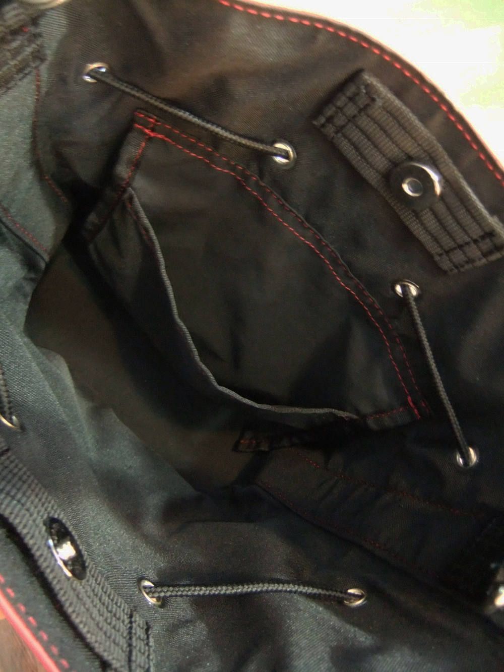レザー 巾着型 2WAY トートバッグ   D-2 TYPE  (レッド)