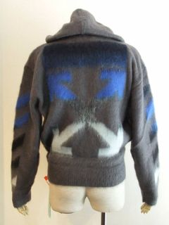 DIAG BRUSHED MOHAIR ZIP HOODI ( GRAY ) モヘア ニットパーカー