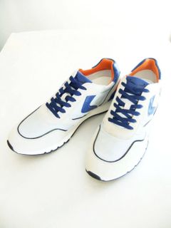 LIAM POWER  ナイロン×スエード  スニーカー (オフホワイト×ネイビー)