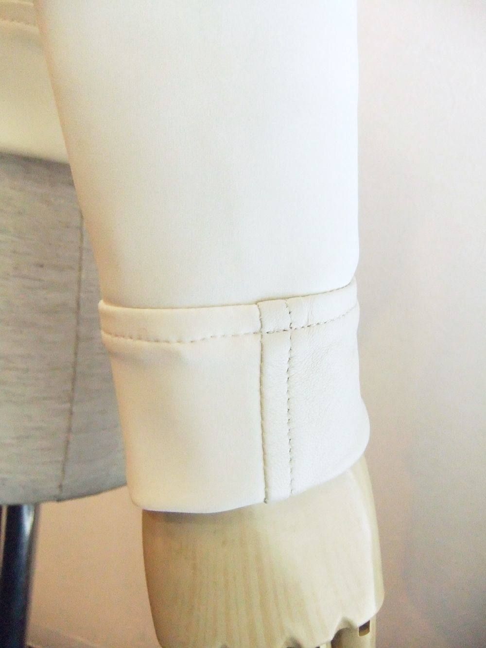 PETER  メンズ ラムスキン ナイロン 切り替え ジップアップパーカー  N SILK