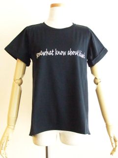 【MOOLA】  バック フレアー Tシャツ (ネイビー)  820102A