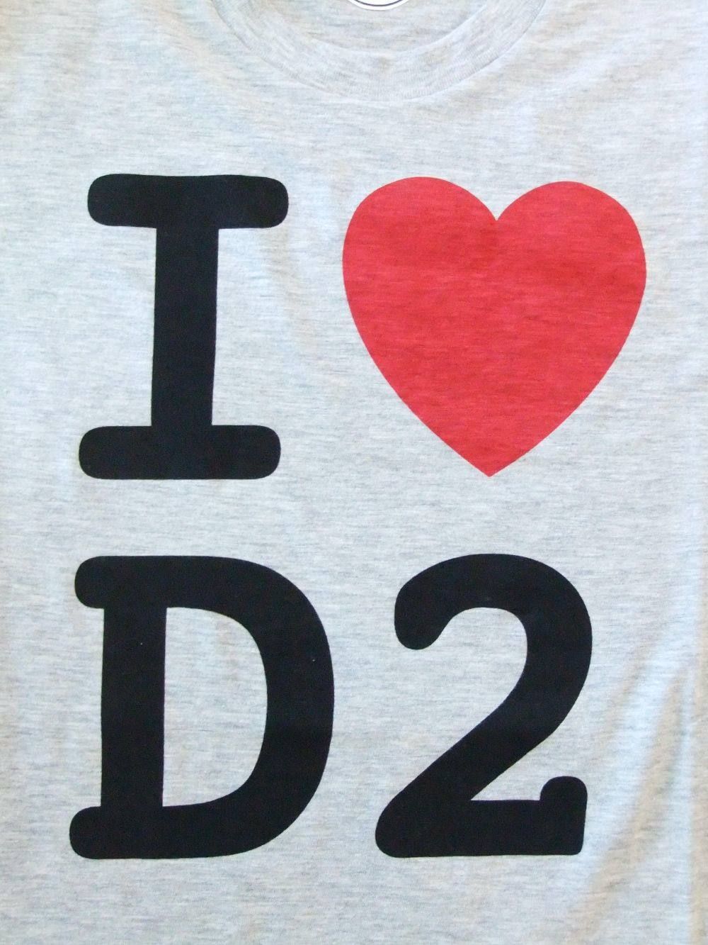 I ♡ D2 ロゴプリント T-SHIRT     S74GD0670