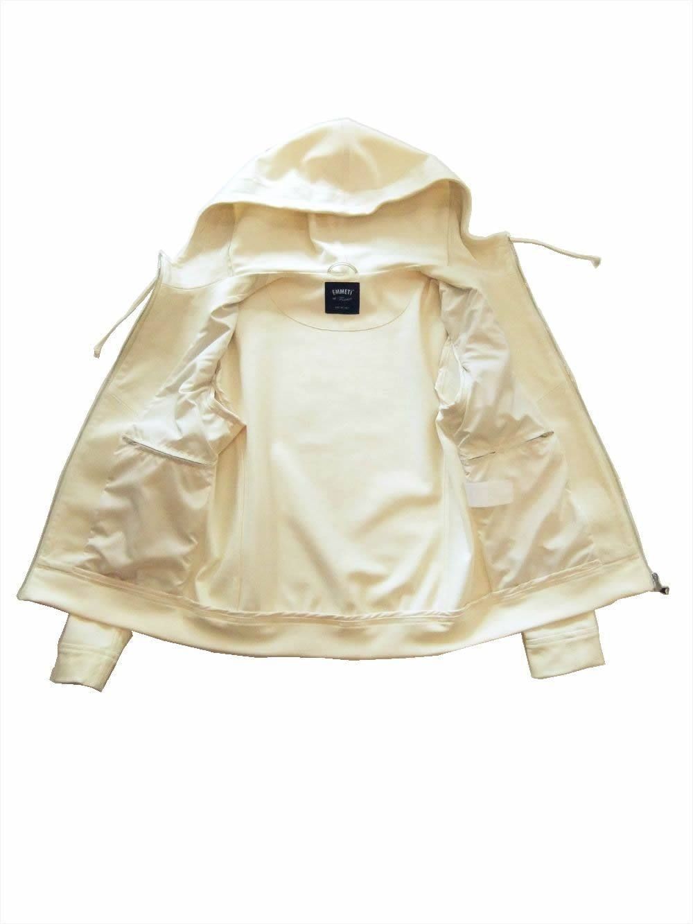 PETER  メンズ ラムスキン ナイロン 切り替え ジップアップパーカー  N SILK