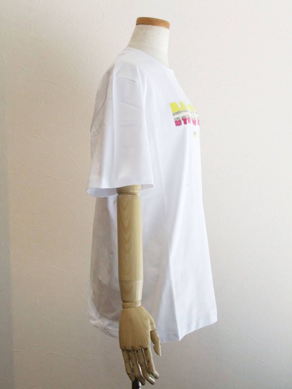 MSGM - 《LADIES》 スパンコール ロゴ刺繍 コットン Tシャツ