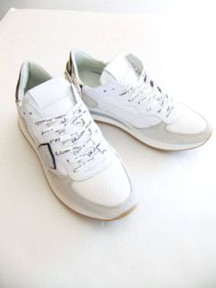 TRPX MONDIAL BUBBLE  LOW-CUT TZLU WB03 ローカットスニーカー (ホワイト×シルバーメタリック)