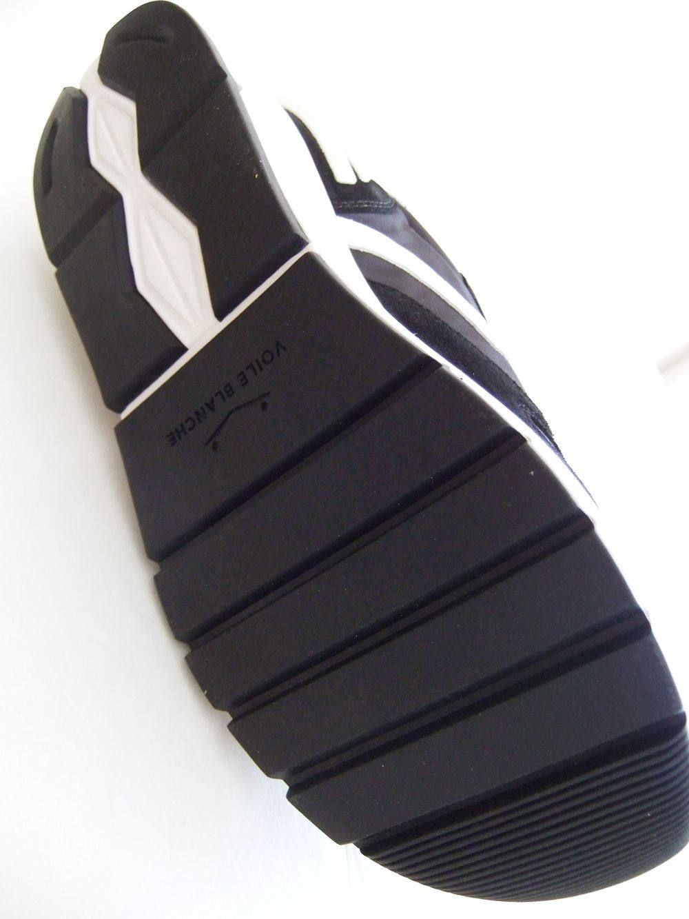 〈LADIES〉 MARAN POWER  ナイロン×レザー  スニーカー (ブラック×ホワイト)   1A16